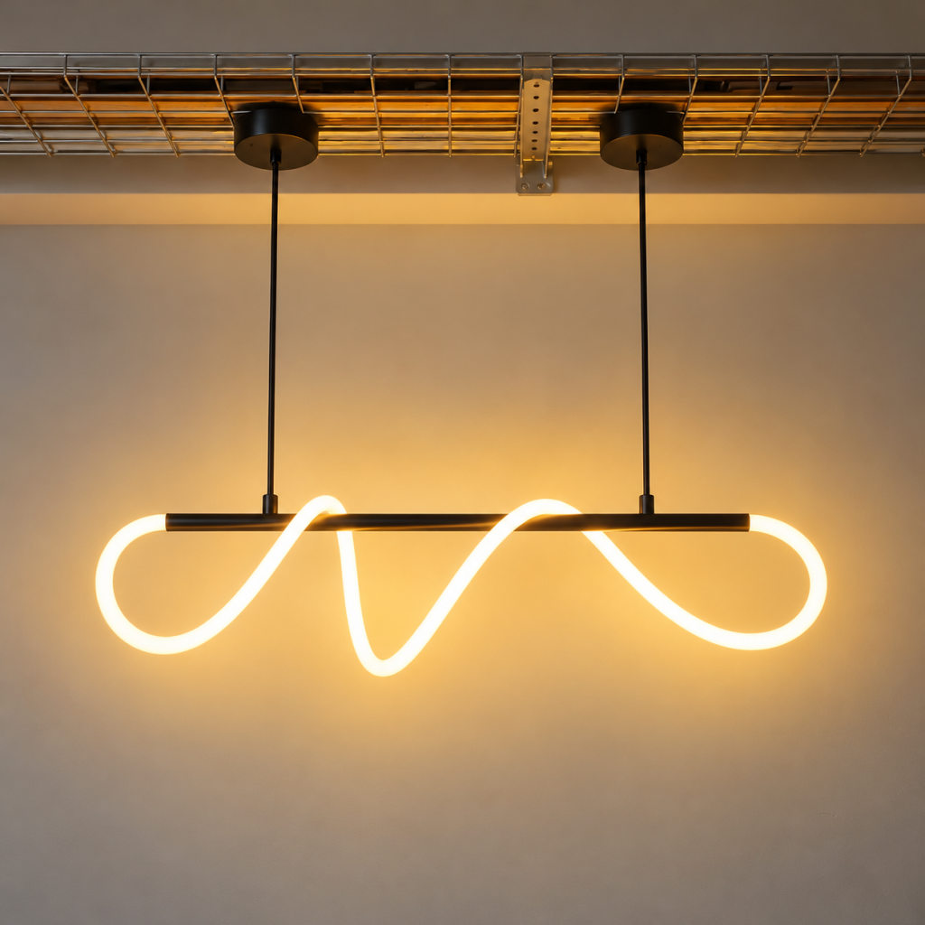 Wave Modern Sarmal Hortum Led Sarkıt Avize