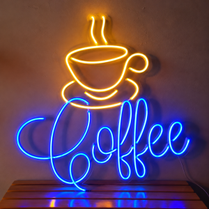 COffe Tasarımlı Dekorasyon 12v Neon Led Tabela