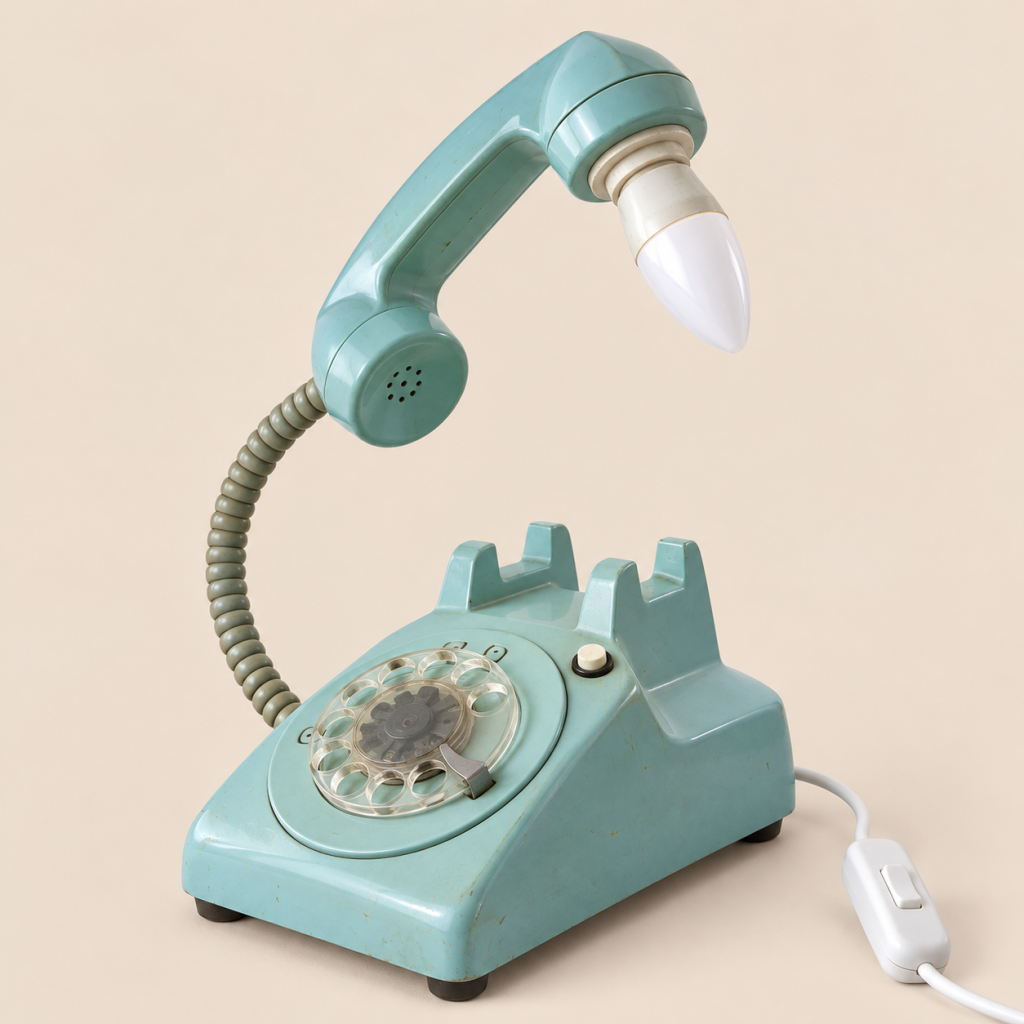 Nostajik Retro Telefon Masa Lambası Aydınlatması